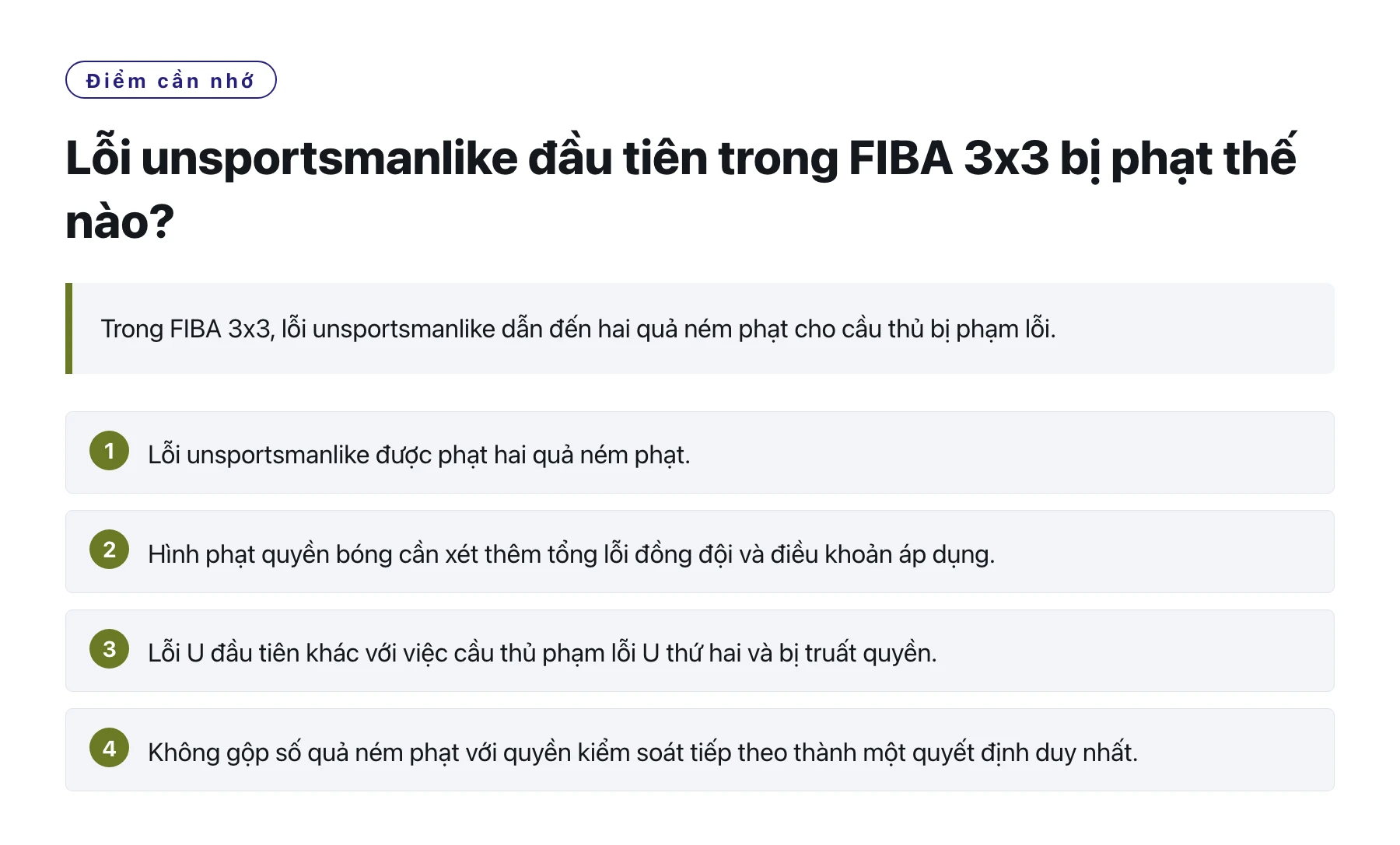 Lỗi unsportsmanlike đầu tiên trong FIBA 3x3 bị phạt thế nào?——全文要点速览